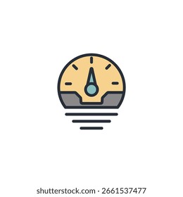 colección de icono de medidor de presión. Estilo de diseño con fondo
