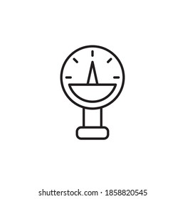 Druckmesser Icon Vektorgrafik Stil Design. einzeln auf weißem Hintergrund