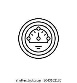 Pressure Meter icon in vector. Logotype