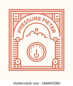 PRESSURE METER AND ILLUSTRATION ICON CONCEPT
