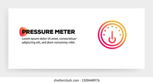 PRESSURE METER AND ILLUSTRATION ICON CONCEPT