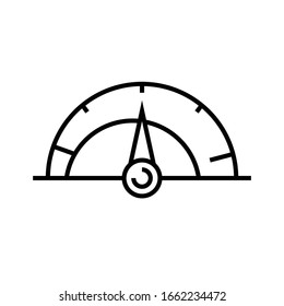 Pressure meter line icon, concept sign, outline vector illustration, linear symbol.