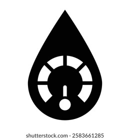 Pressure Meter Vector Glyph Icon Vector Design