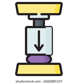 Icono de Vector moderno de presión: Plantilla de símbolos de ilustración mínima para el diseño de interfaz de usuario del App móvil de Web
