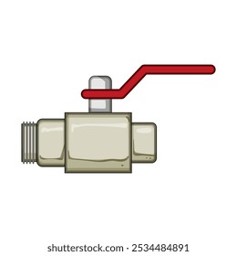 pressure plumbing valve cartoon. flow control, shutoff fixture, seal gasket pressure plumbing valve sign. isolated symbol vector illustration