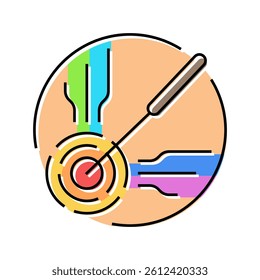 pressure point acupuncture color icon vector. pressure point acupuncture sign. isolated symbol illustration
