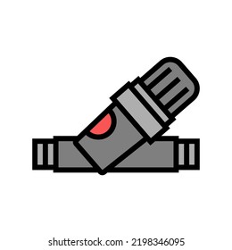 pressure regulator drip water irrigation color icon vector. pressure regulator drip water irrigation sign. isolated symbol illustration