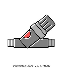 regulador de presión goteo de agua de riego vector de color. señal de riego por goteo del regulador de presión. ilustración de símbolo aislado