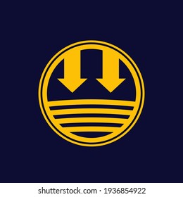 pressure resistance icon, round label
