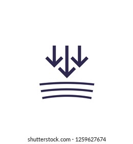 pressure resistance, vector icon