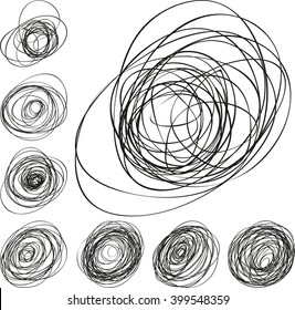 Pressure Sensitive Doodle Line Electron Orbit Vector