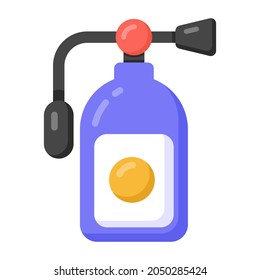 Pressure sprayer flat style icon, editable vector 