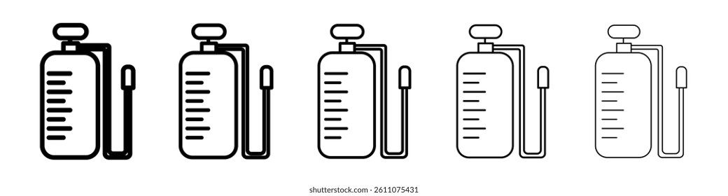 PRESSURE SPRAYER ICON Symbol mark in Outline style