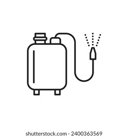 Pressure sprayer line icon design. isolated on white background. vector illustration