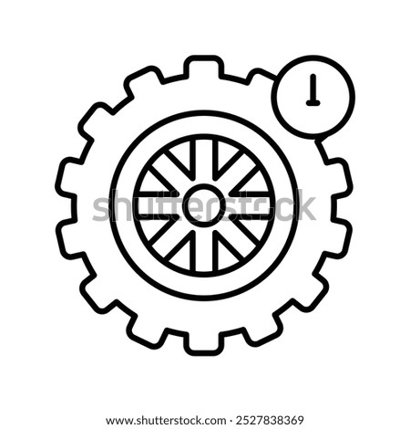 pressure tyre icon with white background vector stock illustration
