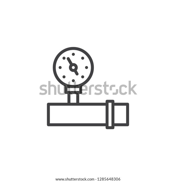 Pressure Valve Line Icon Linear Style Stock Vector (Royalty Free ...