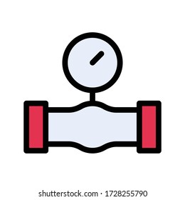 icono de color plano del vector de presión 