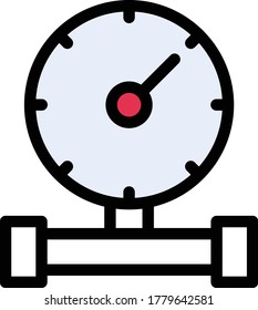 Druckvektorflachfarbensymbol 