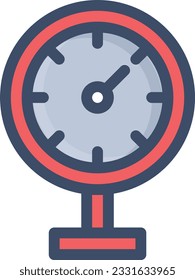 ilustración del vector de presión sobre un fondo transparente. Símbolos de calidad premium. Icono vectorial de trazo para el concepto y diseño gráfico.