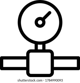 pressure vector thin line icon 