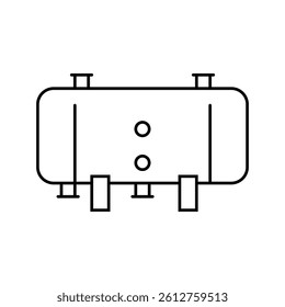 pressure vessel engineer line icon vector. pressure vessel engineer sign. isolated contour symbol black illustration