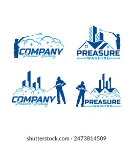 pressure wash home logo template pack