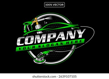 Pressure wash logo design for mobile detailing business illustration element