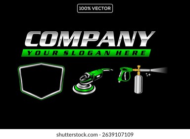 Pressure wash logo design for mobile detailing  illustration