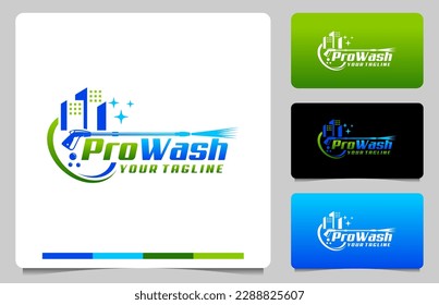 pressure wash logo design template