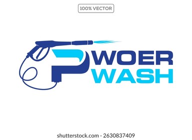ilustração do vetor do modelo do logotipo da lavagem de pressão