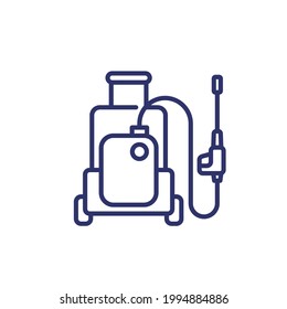 Pressure Washer, Cleaning Line Icon