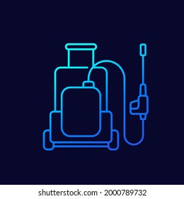 icono de la línea de lavado y limpieza de presión