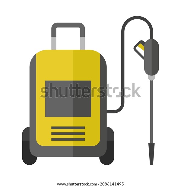 pressure washer\
flat clipart vector\
illustration