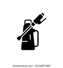 Pressure Washer Icon Black Flat Solid Outline