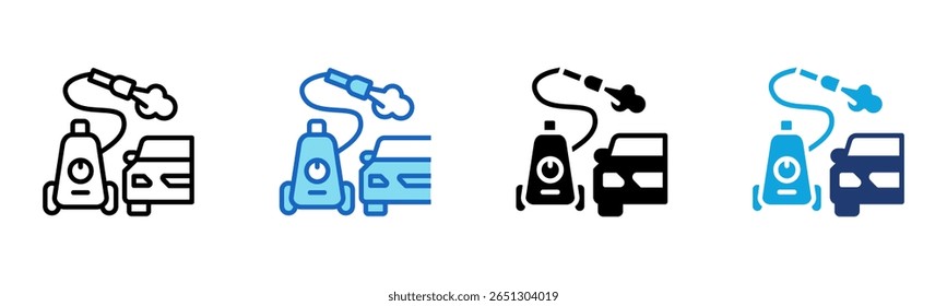 Pressure Washer icon Multi Style Vector Illustration