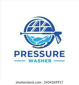 pressure washer logo for home and building cleaning