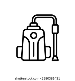 Ilustración del vector de iconos de contorno de la arandela de presión