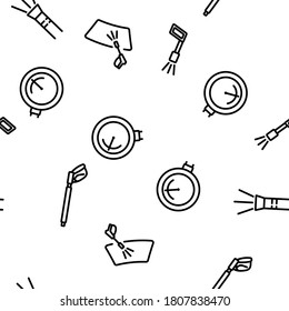 Pressure Washer Tool Vector Seamless Pattern Thin Line Illustration