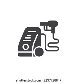 Pressure washer vector icon. filled flat sign for mobile concept and web design. High pressure wash glyph icon. Symbol, logo illustration. Vector graphics