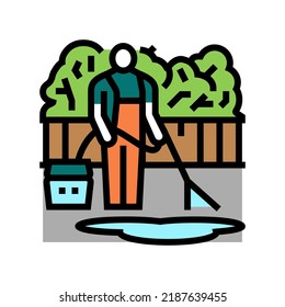 pressure washing color icon vector. pressure washing sign. isolated symbol illustration