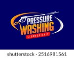 Pressure Washing lettering logo, Pressure Washing logo