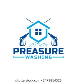 Pressure Washing lettering logo, Pressure Washing logo