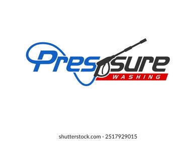 Pressure Washing lettering logo, Washing logo