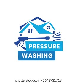 pressure washing logo design concept home cleaning exterior cleaning business 