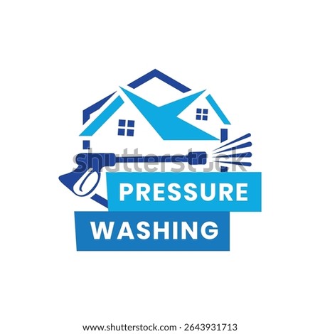 pressure washing logo design concept home cleaning exterior cleaning business 