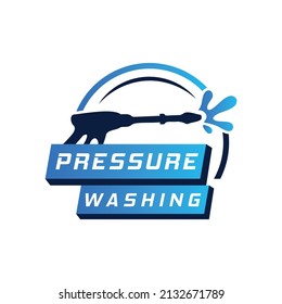 pressure washing logo design template