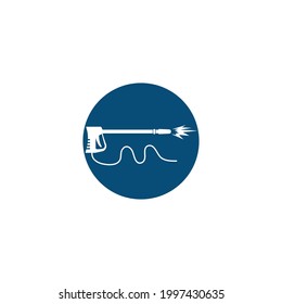 
Plantilla del logotipo de lavado a presión. Diseño vectorial de limpieza. Ilustración de herramientas