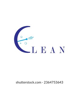 Pressure washing logo template, Cleaning vector design. Tools illustration