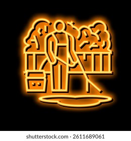 pressure washing neon light sign vector. pressure washing illustration