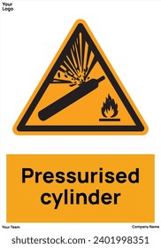 Pressurized cylinder signs symbol standard iso 7010